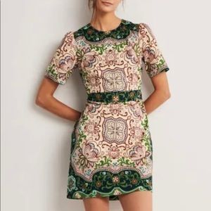Boden Cotton Mini Shift Dress - Multi, Ornate Garden